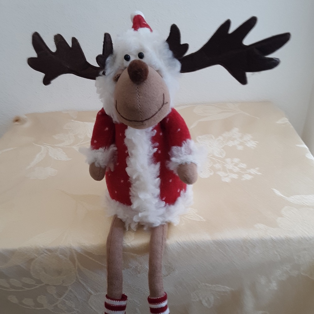 Santa Moose  in Red N White New